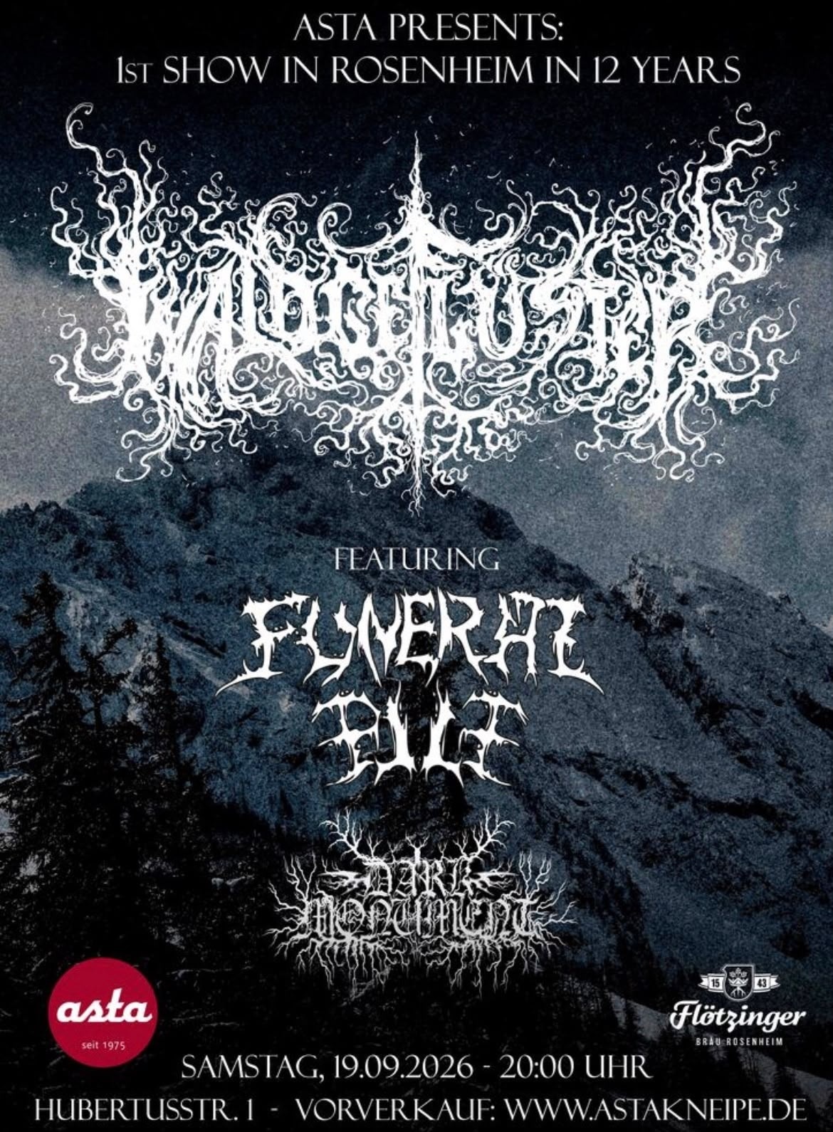 Waldgeflüster, Funeral Pile & Dark Monument - LIVE