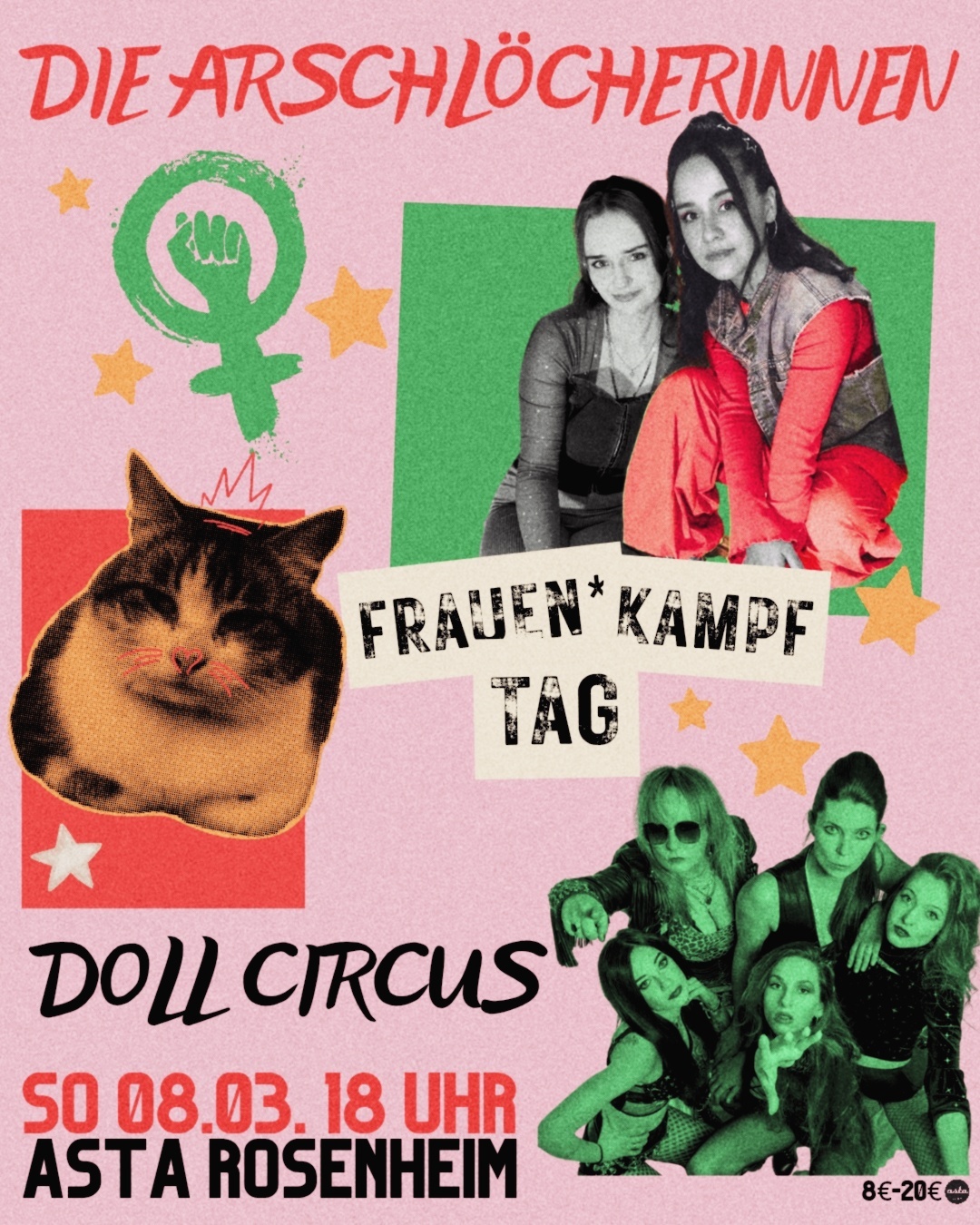 Frauen*kampftag! Die Arschlöcherinnen & Doll Circus