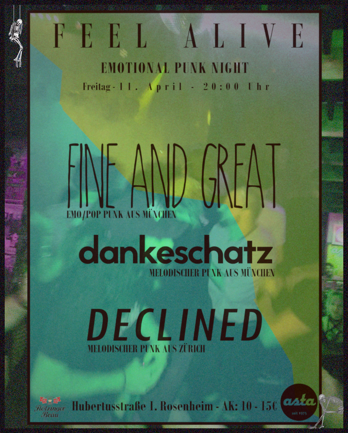 LIVE-Konzert: Fine and Great, Declined & Dankeschatz